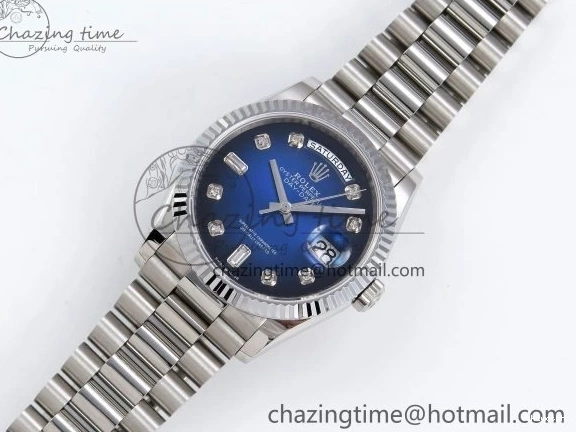 Diamonds 36 A2836 Dial on Day SS Edition Blue Date Best SS TWSF Bracelet 0411